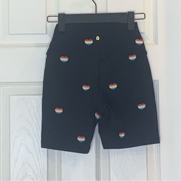 Spiritual Gangster Intent Biker Shorts Short Hearts Rainbow Size XS - Picture 11 of 11